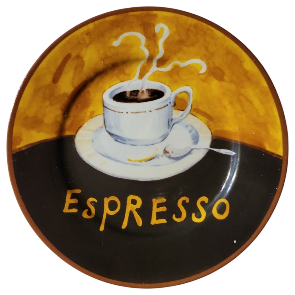 1 Vtg Coffee by American Atelier Salad Plate Espresso
